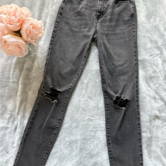 PacSun Gray High Rise Jeggings with Distressed Knees - Picture 1 of 5